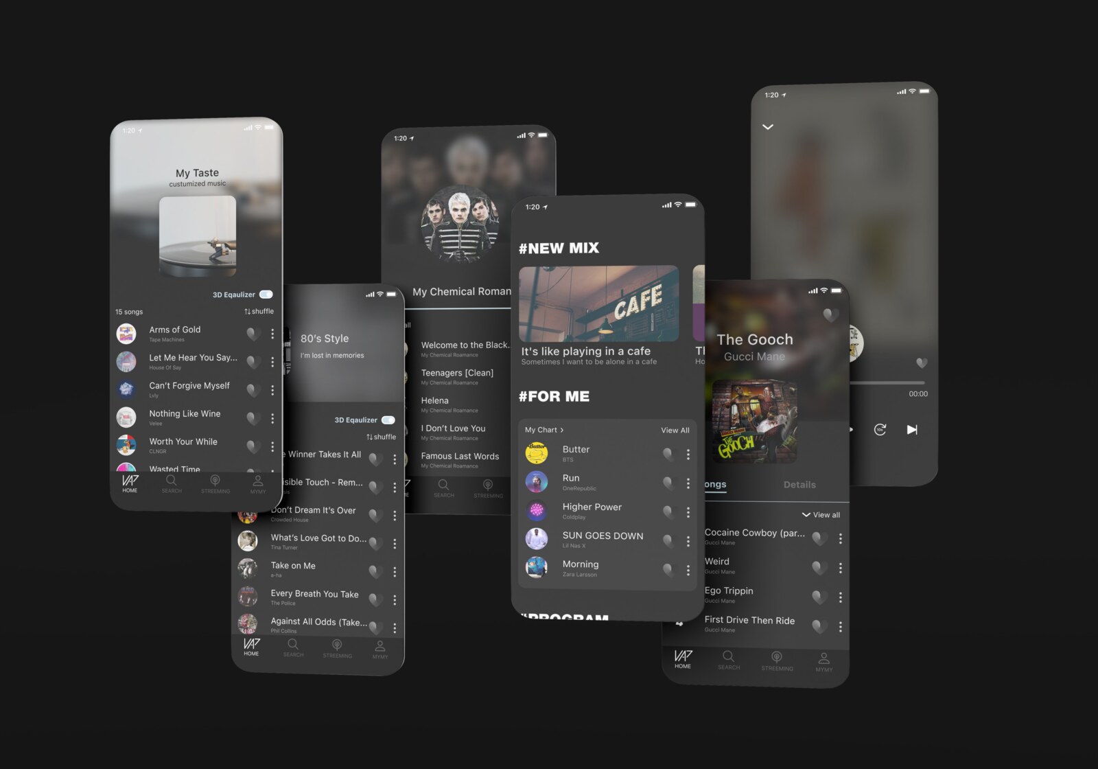 VAP shown as an immersive neon environment with the app screens
